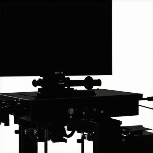 Advanced Cinema Projection System Close-up of a professional cinema projector with calibration controls and high-resolution display