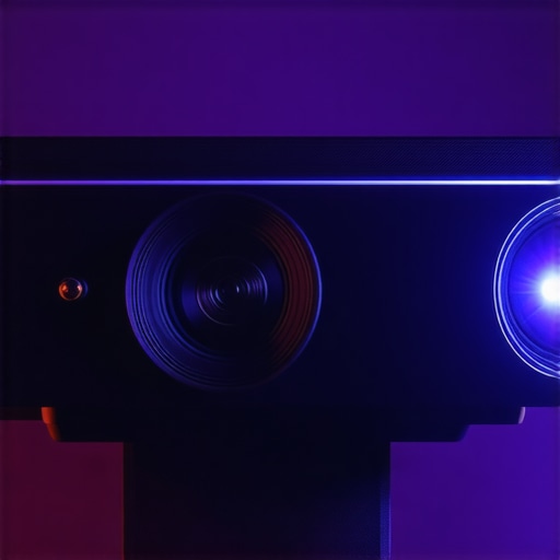 Close-up of a high-end cinema projector showing calibration and adjustment controls