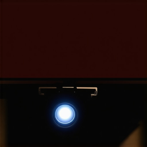 Projector aligned with a high-gain projection screen in a modern home theater.