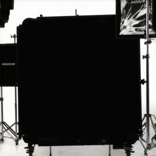 A professional filmmaker setting up an acoustic screen on a movie set for clear dialogue capture.