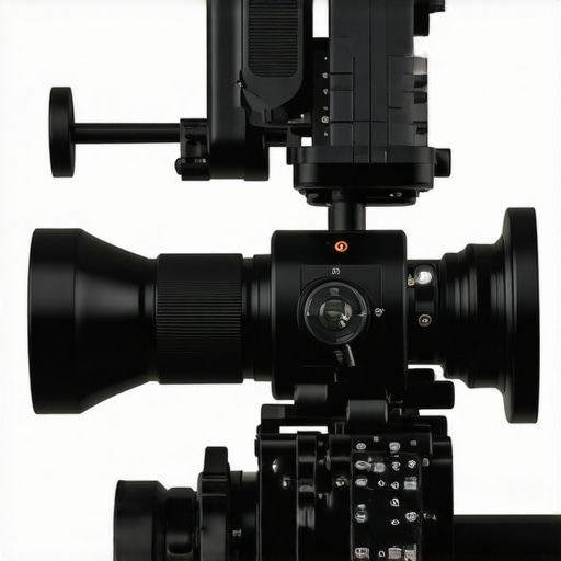 Close-up of a focus rig featuring a piezo-electric motor demonstrating advanced focus control technology