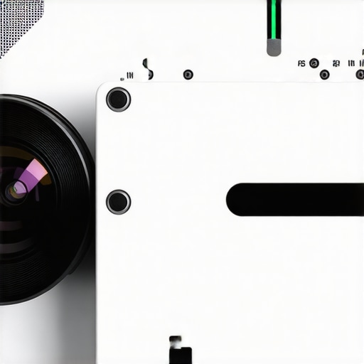 Cinema projector lens details Detailed image of a professional cinema projector lens