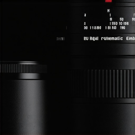 Close-up of a professional cine lens showing optical coatings and lens elements