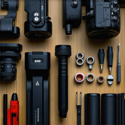 A professional camera support rig with maintenance tools nearby, emphasizing proper upkeep