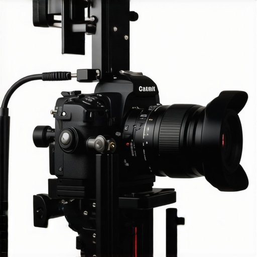 A professional film support setup showing vibration-damped tripods and fluid heads