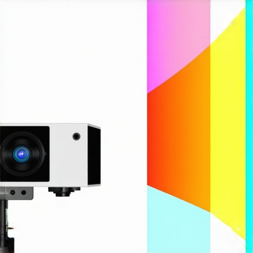 Projection test pattern demonstrating brightness and uniformity across a high-gain screen